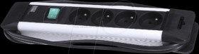 330.100 Power strip, 4 x Type F - CEE 7/3, black