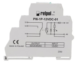 Przekaźnik interfejsowy 1P 6A 12V DC PI6-1P-12VDC-01 854596