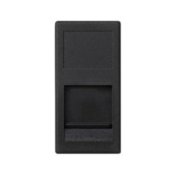 Simon Connect Płytka K45/2, 1x RJ z osłoną 22,5x45mm INFRA+ czarny KA75/14