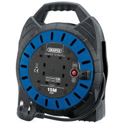 Draper 02127 230V Four Socket Cable Reel (15m)