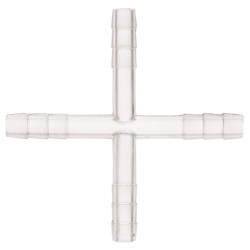 Eisco Polypropylene Cross Tubing Connector 4 Way 10mm