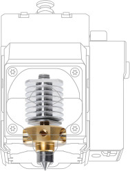 XYZprinting Wytłaczarka ze stali nierdzewnej HSS XYZprinting Quick Release 0,4 mm Odpowiednie do: XYZprinting da Vinci S