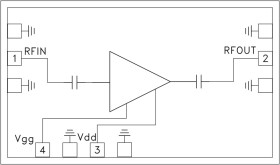 Low Noise Amplifier Chip, 2 - 22 GHz