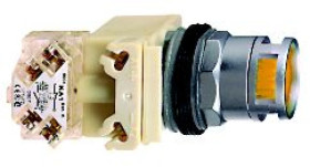 Przycisk podśw. bursztynowy O 30, kryty z sam. powr., 24 V, 1OC 9001K3L35LYAH13