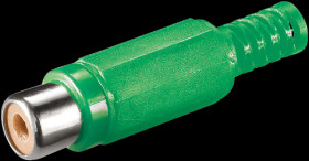 RCA coupling with bend protection, green