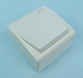 ŁNT N/T HERMES PRZYCISK DZWONEK IP44 BIA