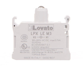 Oprawka z LED zielona 185-265V AC/DC LPXLEM3