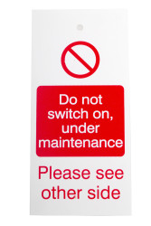 Etykieta ostrzegawcza 'Nie włączać'