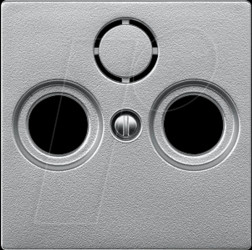 297560 Central plate for aerial sockets - System M, aluminium