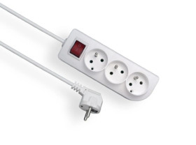 Przedłużacz z wyłącznikiem CLASSIC 3-gniazda z/u 3m /OMY 3x1/ PSN-303W