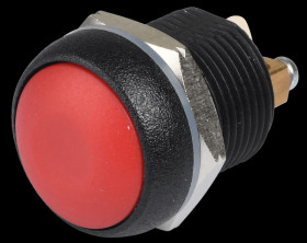 IRR3V262000 IR push-button, 16 mm - curved, screw, red