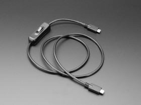 Adafruit USB Type C Sync Data Cable with On-Off Switch - 1 meter long