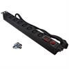 Listwa zasilająca RACK 19" 8 gniazd C13 z wyłącznikiem i zabezpieczenien przewód 1,8m 3 x 1,5mm2