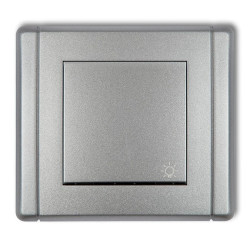 FLEXI Przycisk /światło/ srebrny metalik 7FWP-5