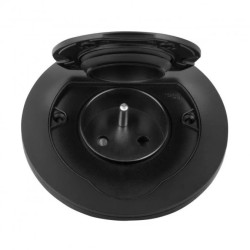 Hermetyczne gniazdo elektryczne okrągłe, IP55, 1x2P+Z(French), czarne,OR-GM-9030/B
