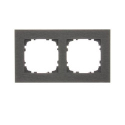 SIMON55 czarny inox metal TRN2/190 Ramka 2-kr