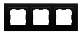 VENA2 Ramka trzykrotna tworzywo lakierowane (barwione) czarny mat 520983