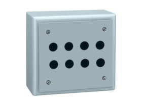 Pusta obudowa z gotowymi otworami 8 otworów w 4 kolumnach blacha stalowa XB2SL42009 SCHNEIDER ELECTRIC