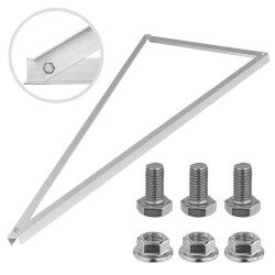 Trójkąt montażowy do paneli PV 1700x1450x850mm kąt 30 stopni + śruby (montaż kątem prostym w kierunku modułu)