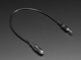 Adafruit Panel Mount Stereo Audio Extension Cable - 1/8" / 3.5mm