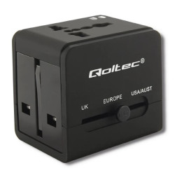 Qoltec Sieciowy adapter podróżny 10.5W 5V 2.1A 2xUSB