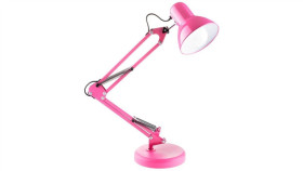 Lampka Biurkowa Kreślarska Stołowa E27 Tobi Różowa Lumiled + Uchwyt Na Blat