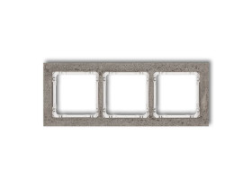 DECO Ramka 3 potrójna uniwersalna - beton (ramka: ciemnoszary: spód: biały) ciemnoszary 28-0-DRB-3 KARLIK