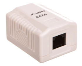 GNIAZDO NATYNKOWE KAT.6 1X RJ45 BIAŁE LANBERG