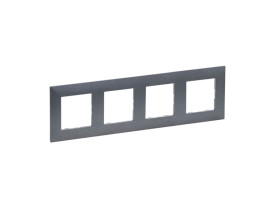 NILOE STEP Ramka 4 poczwórna stal szczotkowana 863994 LEGRAND