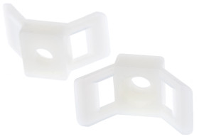 Uchwyt opaski kablowej do opasek 9.3mm długość 30mm szerokość 14,7 mm średnica otworu 5mm RS PRO Naturalny