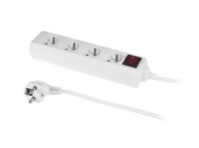 Przedłużacz 4 gniazda z uziemieniem i wyłącznikiem 5m
