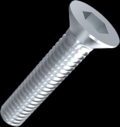 Countersunk head screw, internal hexagon, M4, Ø 8.96 mm, 25 mm, steel, stainless, DIN 7991/ISO 10642, 001.19.489