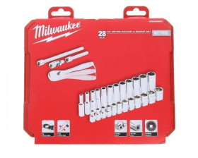 Zestaw nasadek z grzechotką, typ metryczny 28 szt.. 1/4” 4932464943