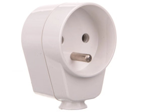 Gniazdo wtyczkowe 16A 2P+Z 230V IP20 AWA-GK biały 51.40