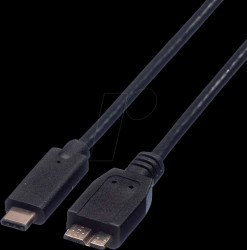 02.11.05 USB 3.0 cable, USB type-C connector to Micro-B connector, 0.5 m