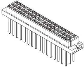 Złącze DIN 41612 48 -pinowe 3 -rzędowe raster: 5.08mm Żeński 09052482821