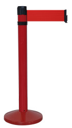 Słupek taśmy długość taśmy 4m Słupek odgradzający Czerwony