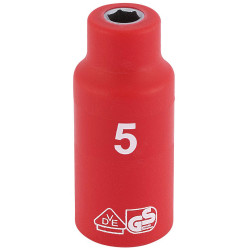 Draper Expert 31164 1/4&quot; Sq. Dr. Fully Insulated VDE Socket (5mm)