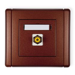 Gniazdo pojedyncze RCA (typu cinch - żółty, pozłacany)