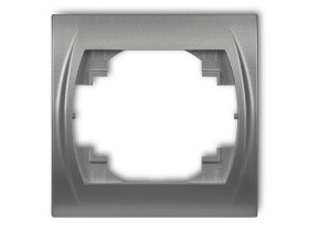 LOGO Ramka pozioma 1 pojedyncza srebrny metalik 7LRH-1 KARLIK