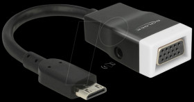 65588 Mini HDMI-C plug &gt; VGA socket + audio adapter