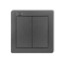 DECO Nadajnik 2-klawiszowy 4-kanałowy do systemu Exta Free grafitowy 11DEF-2