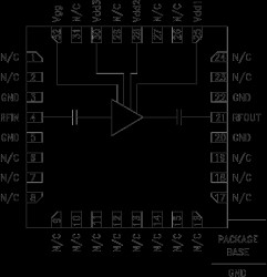 GaAs pHEMT MMIC 1 Watt Power Amplifier, 6.0 - 9.5 GHz