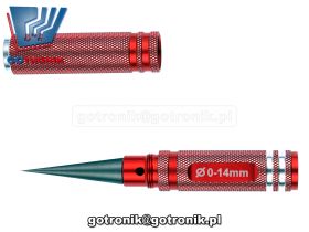 Nóż stożkowy - dziurkacz - rozwiertak ⌀ 0-14mm CZERWONY