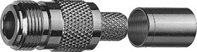N jack 50 Ω, RG-58C/U, crimp connection, straight, 100023999