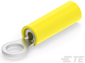 Insulated ring cable lug, 0.129-0.326 mm², AWG 26 to 22, 2.36 mm, M2, yellow, 323912