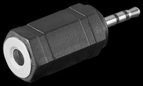2.5 stereo jack plug to 3.5 stereo jack connector.