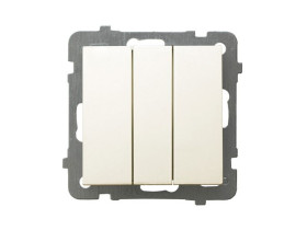 AS Wyłącznik potrójny ecru ŁP-13G/m/27 OSPEL