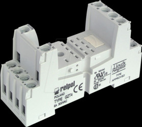 GZT4-GRAY Relay base for RELPOL series R4N, DIN rail mount