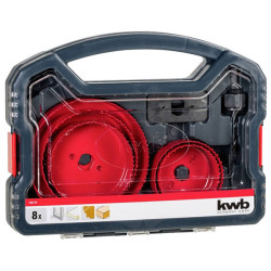 kwb 109178 Hole Saw set 8 pcs carbon progressive teeth Wood/gypsum